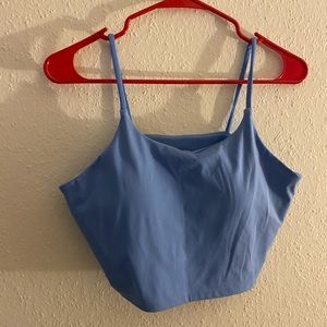 Blue workout top